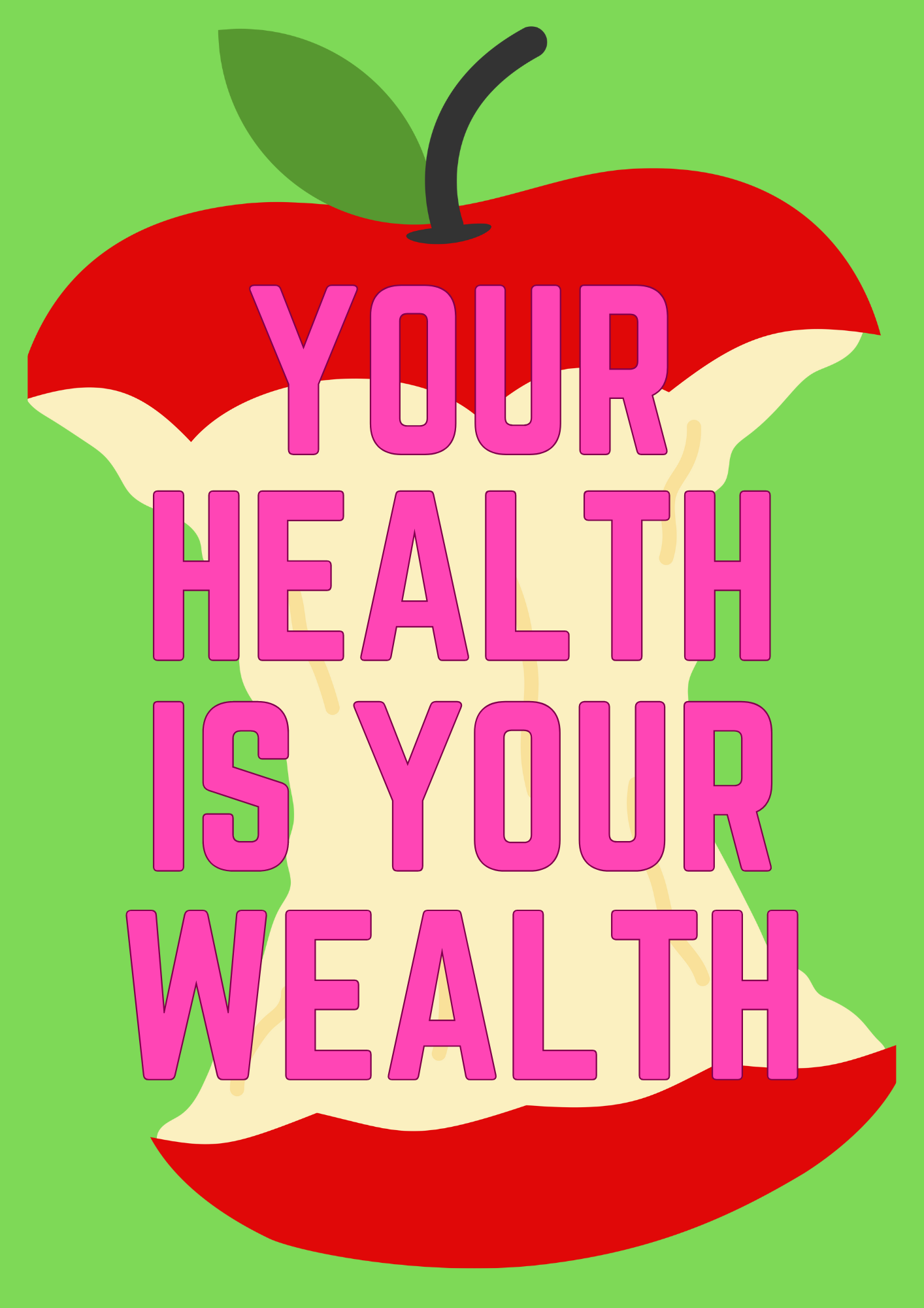 Your Health is your Wealth wall art print