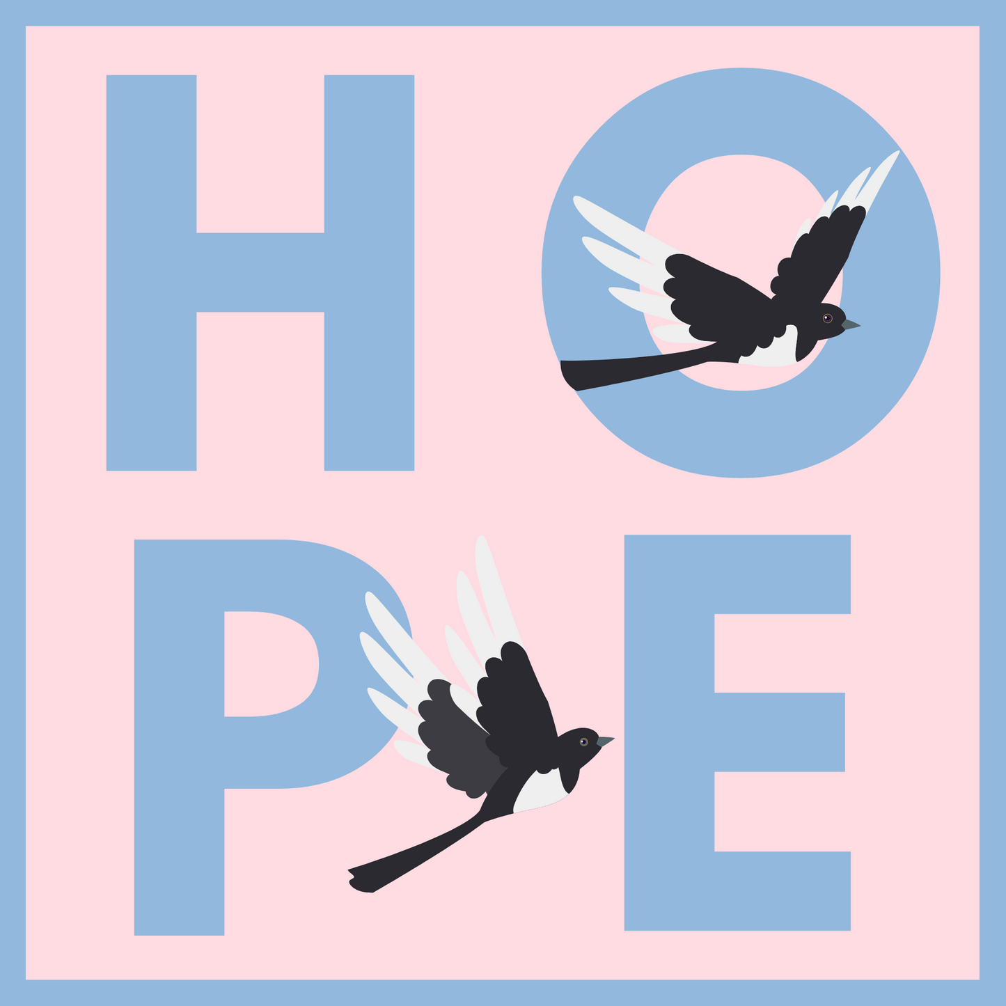 Hope squared wall art print