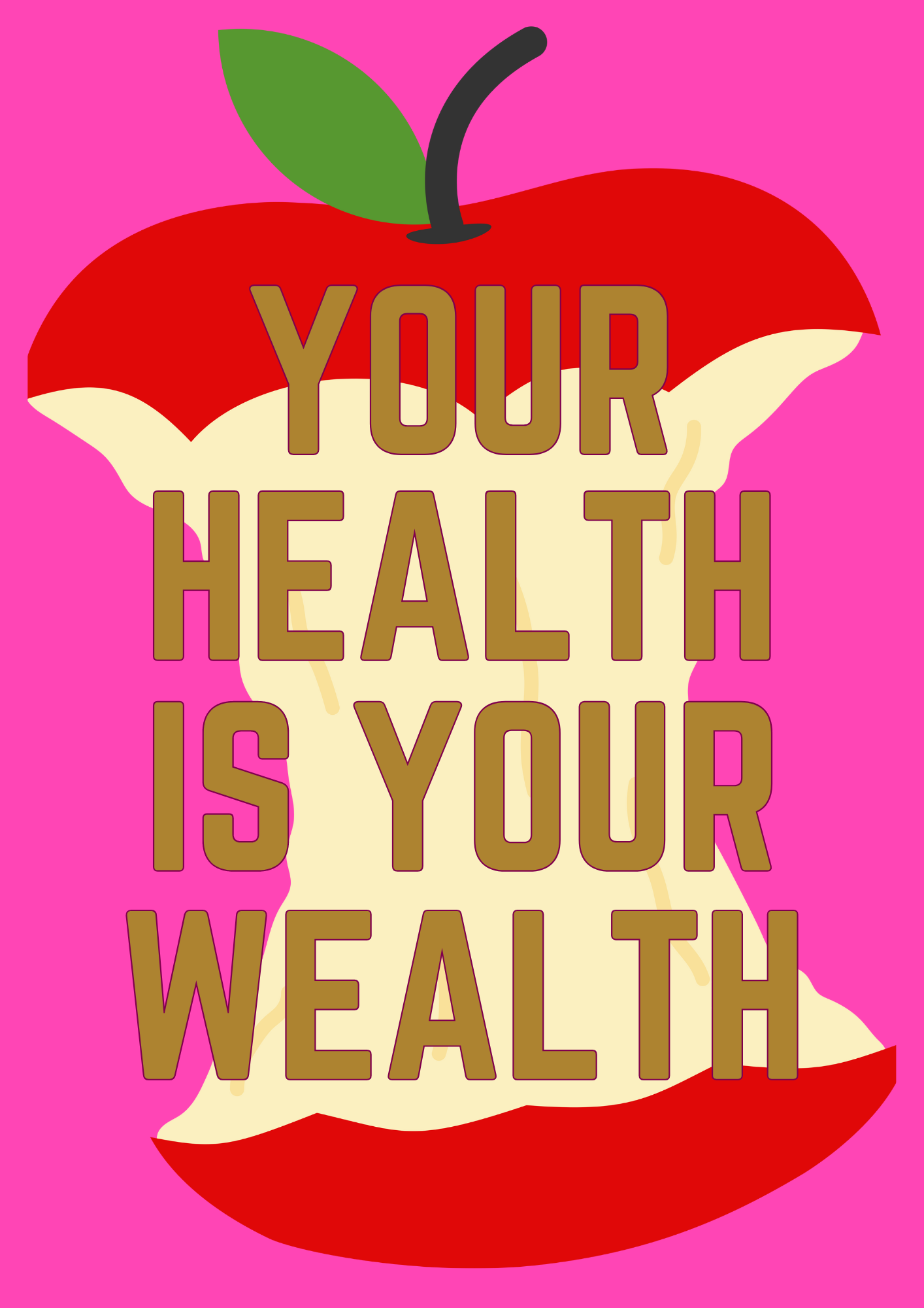 Your Health is your Wealth wall art print